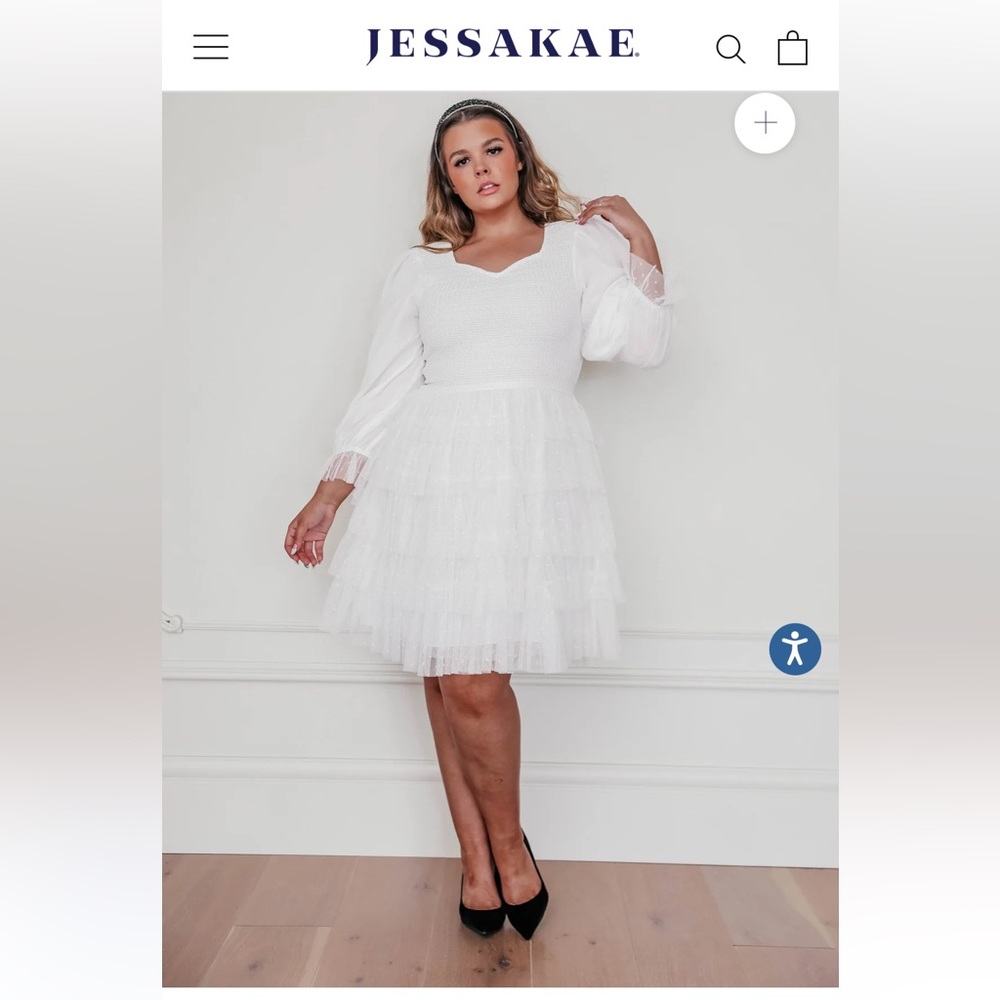 1X JessaKae Maisy Dress in White